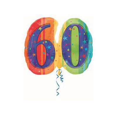 Rainbow balloons 60th anniversary RB9014