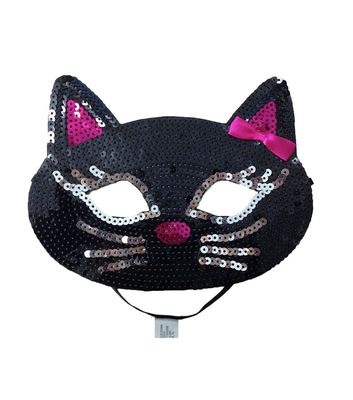 HA3008 Maker's Halloween Black Cat Sequin Mask