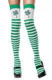 17IR430A St. Patrick's Day Striped Thigh Highs