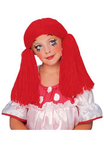 6839Red Raggedy Doll Wig