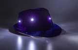 Sequin hat with LED lights NY5048