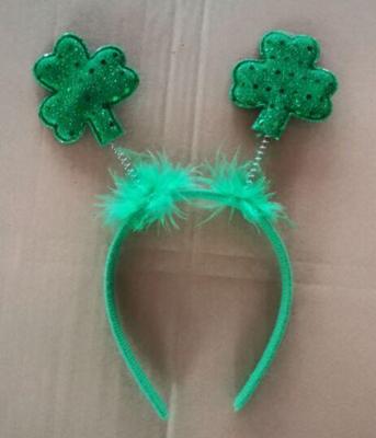 17IR0156B Sequine Shamrock Headband