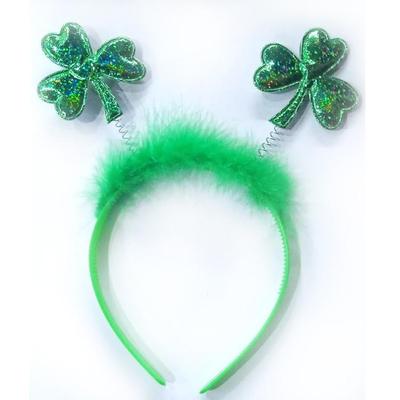 19IR2088GR Glittered Shamrock Party Bopper