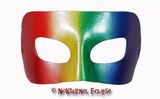 Rainbow gay pride venetian leather mask RB3002