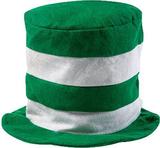 19IR5089 Green and White Striped Top Hat