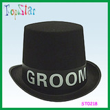 Black Groom top hat ST0218