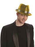 Gold equin hat with lights NY5019