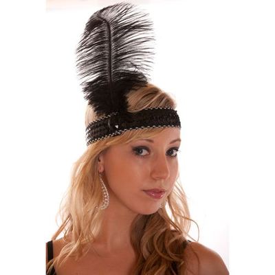 Black feathers head buckle HE0322