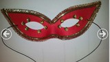 Red Glitter Party Mask HE0295RD