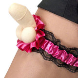 HE0359 Pink And Black Willy Garter