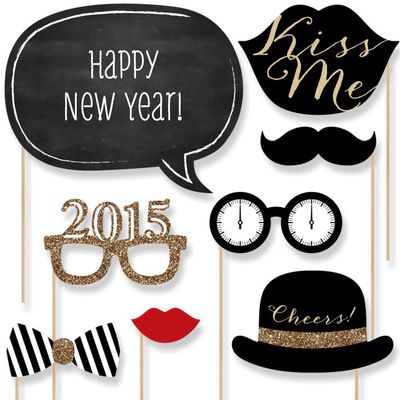 New years baby shower photo booth props kit 20 props NY9008