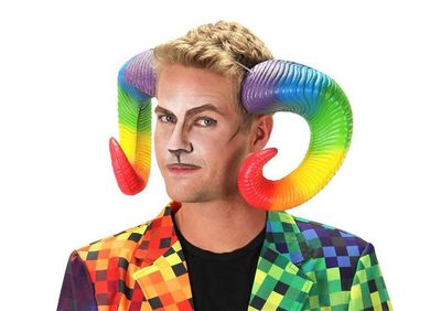 Rainbow ram horns Headband RB2002