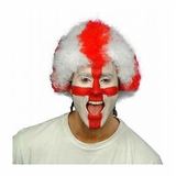 100g England St George party afro wig EG6004