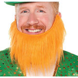18TS9286OGA Orange Fluffy Leprechaun Fake Beard Moustache