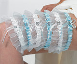 HE0353 Crystal Toss Wedding Garters