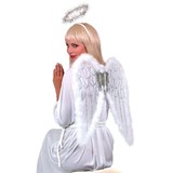angels set white angel wings with marabou trim HE0843