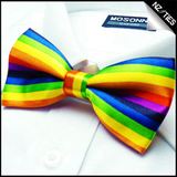 Rainbow Ombre hair bow RB9014