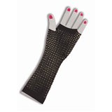 232213 Black Fingerless Fishnet Gloves