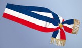 FRENCH FLAG GIANT RIBBON with pompon FR9003
