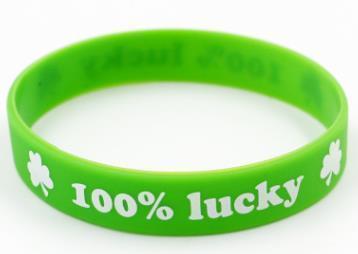 IR1108B19 St Patrick's Day Shamrock Bracelets