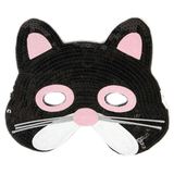 HA3009 Black cat sequin mask