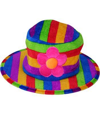 ​Rainbow Striped Clown Hat large RB5008
