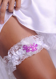 HE0351 White Bride To Be Garter