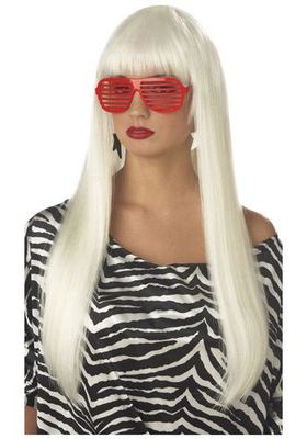 6604Platinum Pop Singer Wig