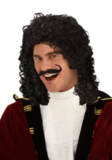 6623Curly Black Pirate Costume Wig