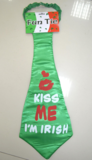 Huge Green Kiss Me Jumbo Party Tie 17IR0221