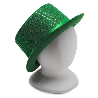 Green Felt Sequin Top Hat 17IR5124