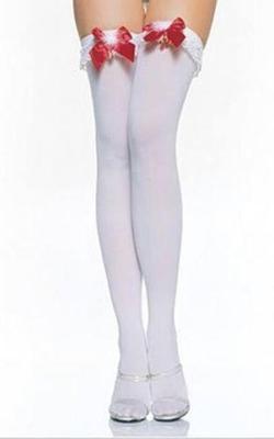18CH0999WT White Thigh High Christmas Stockings
