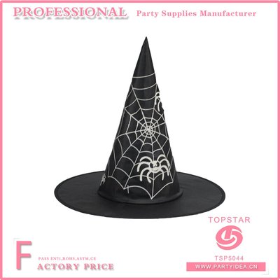 Black Halloween Spider Witch Hat TSP5044