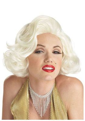 6609Platinum Marilyn Costume Wig