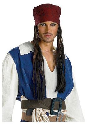6635Jack Sparrow Bandana Wig