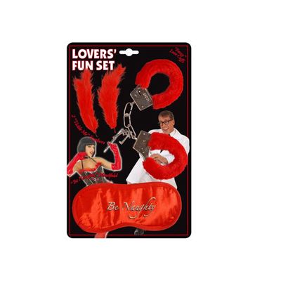 HE0068 Plush red metal handcuffs