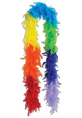 Colorful Rainbow Feather Boa RB9014