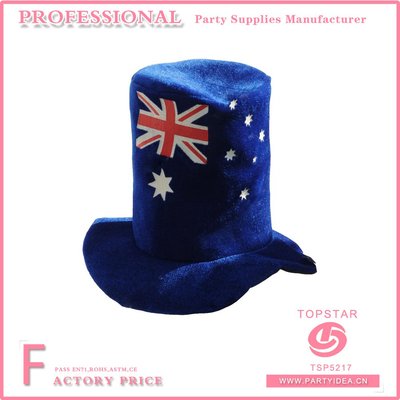 Australia Flag Custom Velvet Top Hat TSP5217