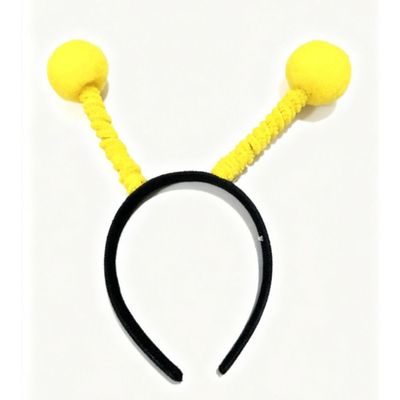 Bee Antenna Headband - Yellow Pom-Pom Headband for Halloween & Cosplay Costumes