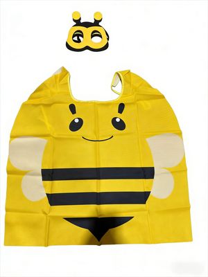 Cute Bee Costume Cape with Mask - One-Piece Bee Outfit for Halloween & Cosplay