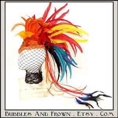 Rainbow unicorn clip on tail wig RB6002