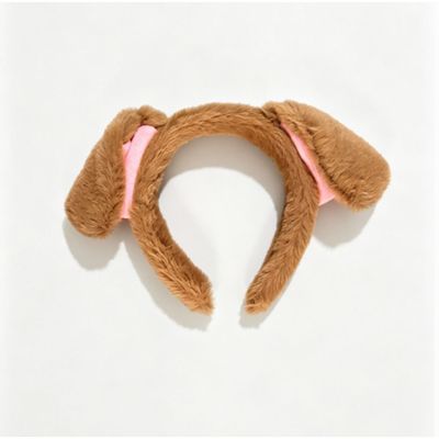 Cute Brown Dog Ear Headband - Fluffy Animal Ears Headband for Cosplay & Daily Use