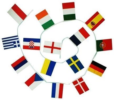 10M Euro Football Polyester Flag Bunting EG9025