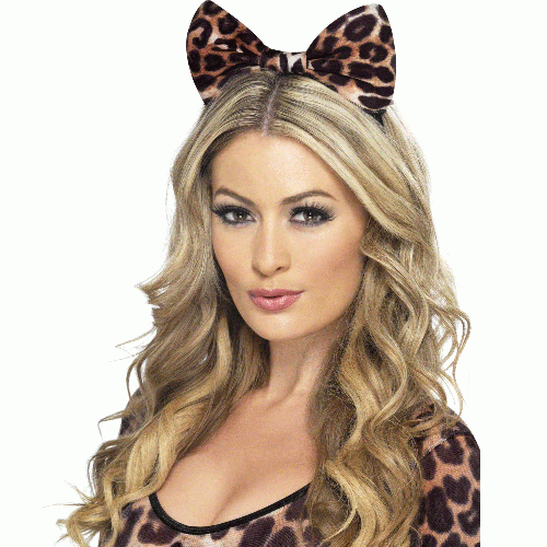 Mickey ears leopard print head buckle 71600400