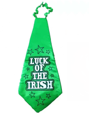 19IR9886GR Huge Green Kiss Me Jumbo Party Tie