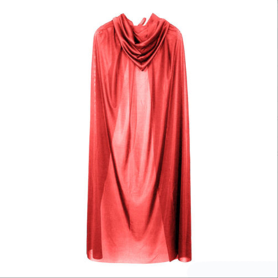 Red Hooded Cloak - Velvet Halloween Cape for Witch, Vampire & Cosplay Costumes